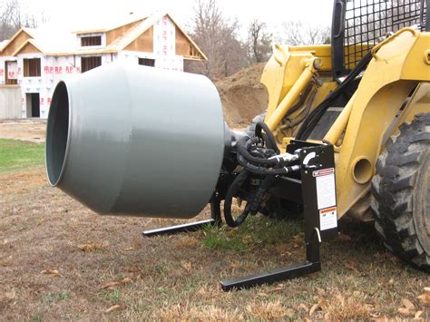 skid steer mixer buckets|skid steer mounted cement mixer.